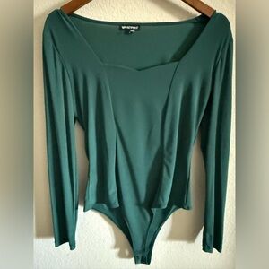 Forest Green Long Sleeve Bodysuit